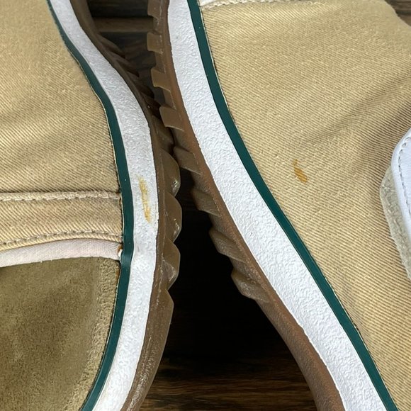 Clarks Women's Size 8 Shoes Tan Canvas Adjustable Comfort Slide Sandals - Picture 8 of 12